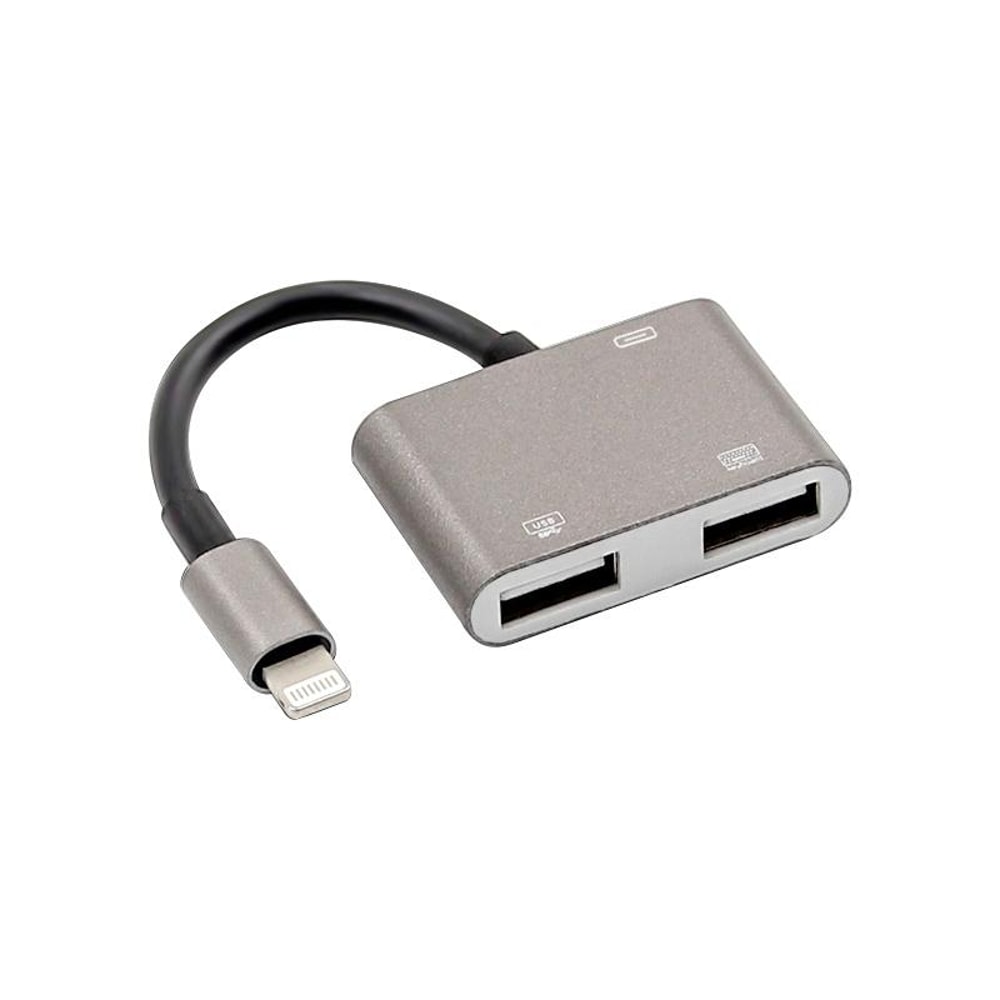 3 In 1 Lightning OTG Adapter With USB And Keyboard Port For Fast Data And Charging 0