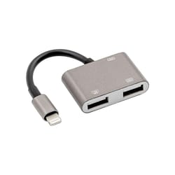 3 in 1 lightning otg adapter with usb and keyboard port for fast data and charging