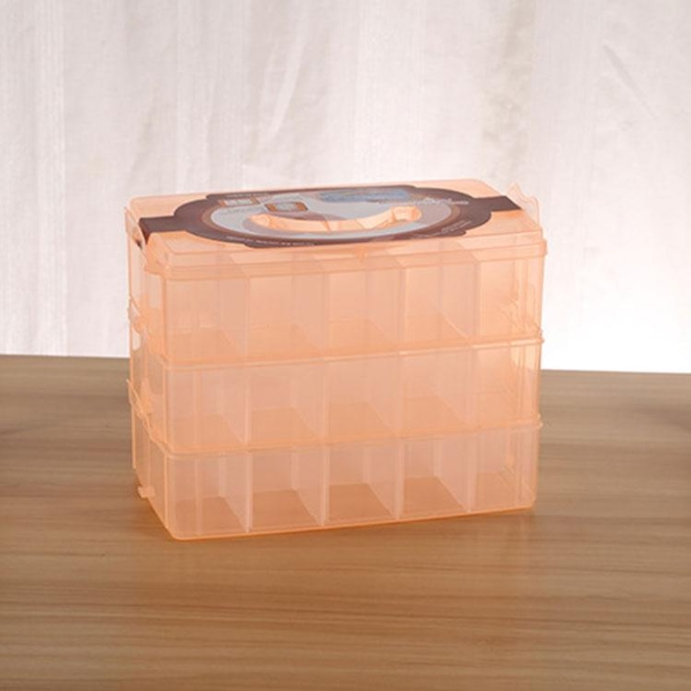Three Layer Jewelry Organizer Box Craft Storage Container