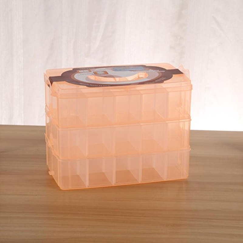 Three Layer Jewelry Organizer Box Craft Storage Container