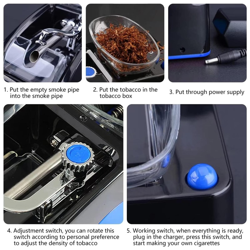 Automatic Electric Cigarette Rolling Machine Adjustable Tobacco Injector Maker 3