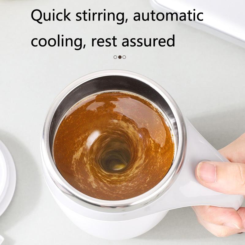 Automatic Magnetic Coffee Mixing Cup Stainless Steel Self Stirring Mug Battery Powered 5
