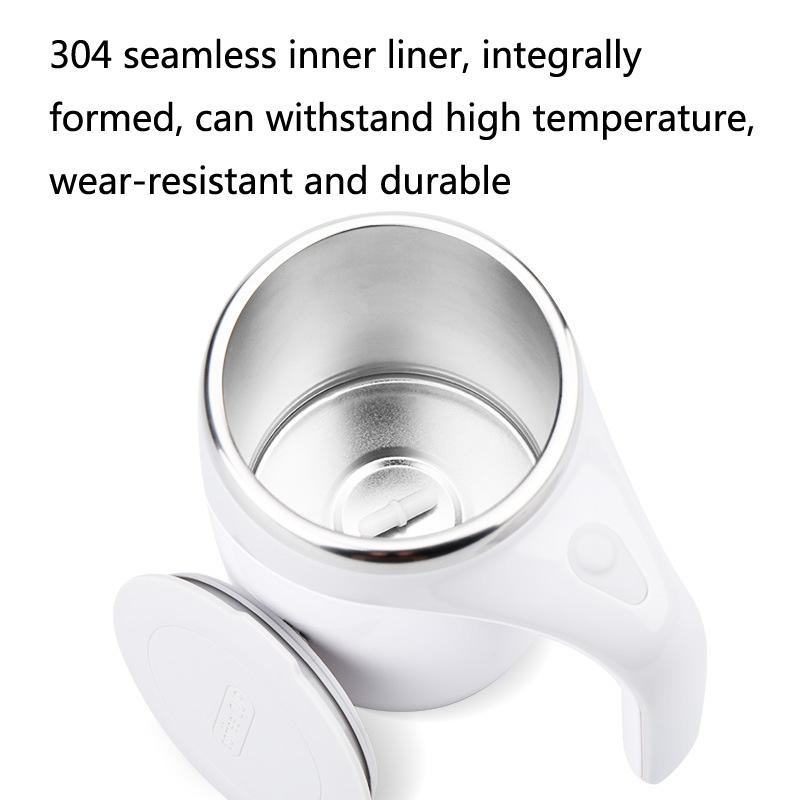Automatic Magnetic Coffee Mixing Cup Stainless Steel Self Stirring Mug Battery Powered 7