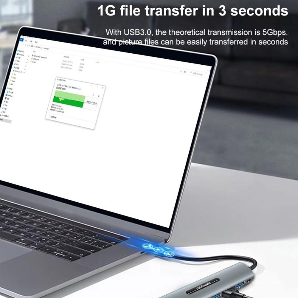 7 In 1 USB C Hub With HDMI PD Charging Multiport Docking Station 4