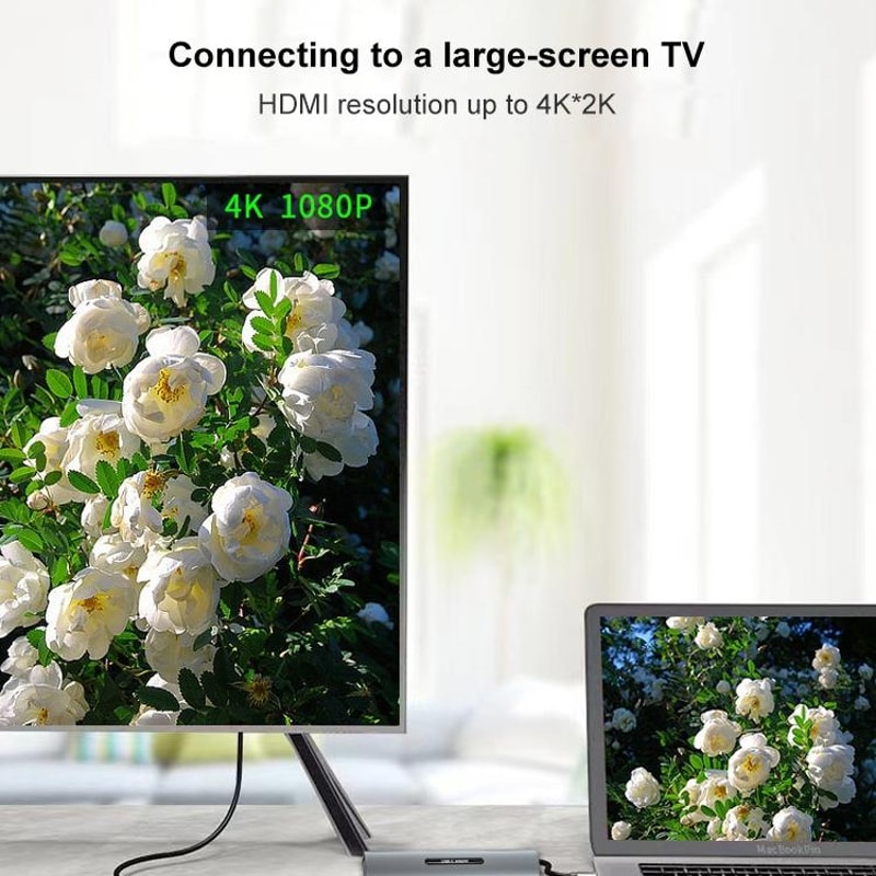 7 In 1 USB C Hub With HDMI PD Charging Multiport Docking Station 5