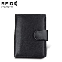 rfid blocking leather wallet passport holder for men with large capacity card slots