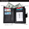 RFID Blocking Leather Wallet Passport Holder for Men with Large Capacity Card Slots