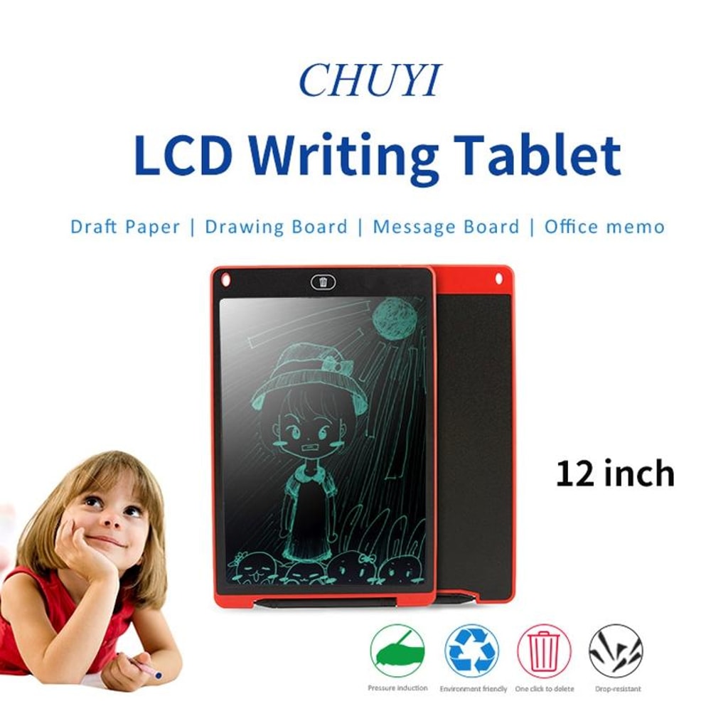 12 Inch LCD Writing Tablet Digital Handwriting Pad Reusable Drawing Board For Kids And Adults 13