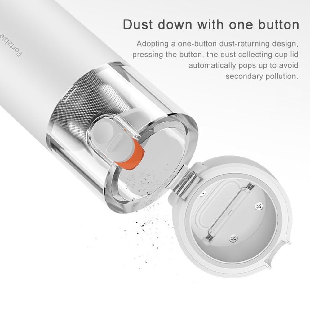 Xiaomi Mijia Portable Handheld Car Vacuum Cleaner Cordless HEPA Type-C Rechargeable Dust Cleaner