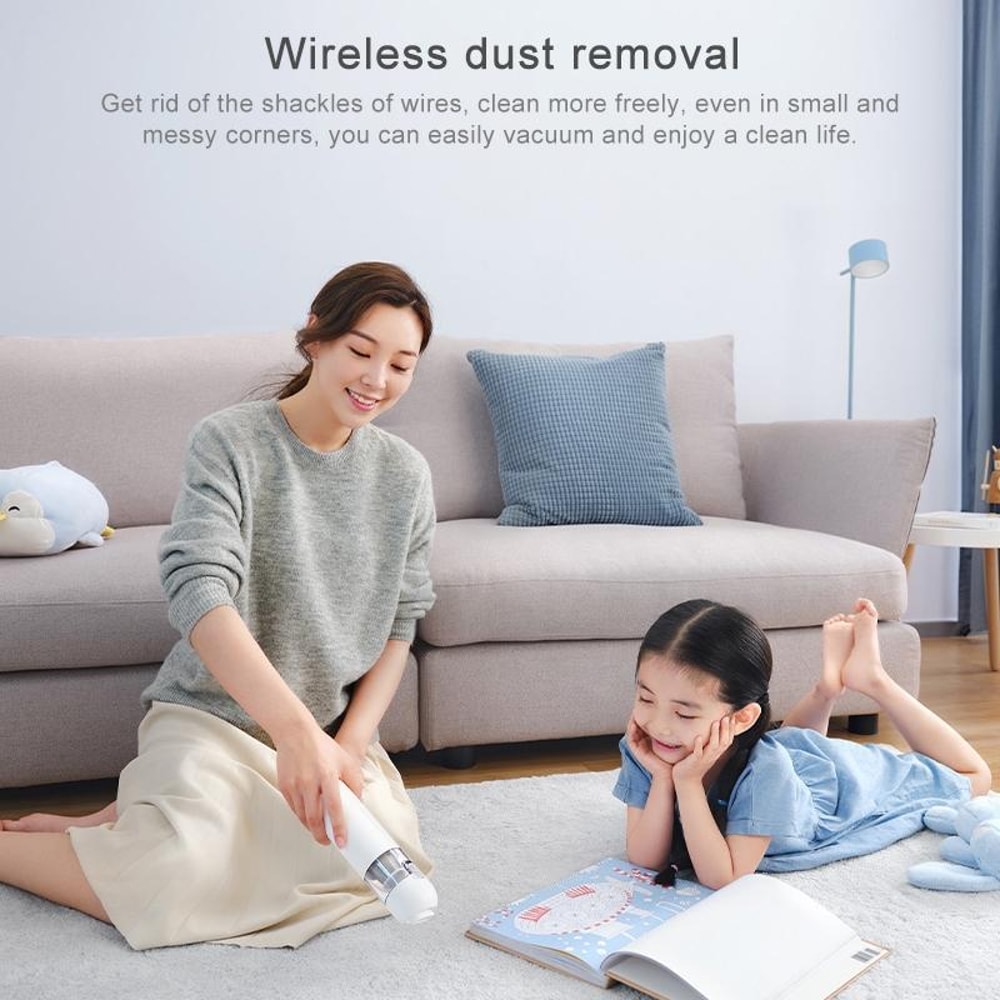 Xiaomi Mijia Portable Handheld Car Vacuum Cleaner Cordless HEPA Type-C Rechargeable Dust Cleaner