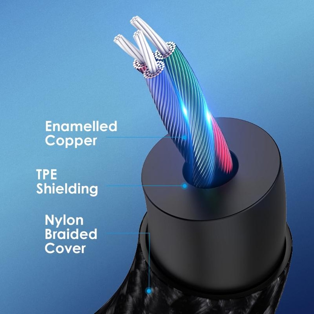 Universal 4 Pole 35mm Aux Cable Male To Male Stereo Audio Extension For Headphones Car 4