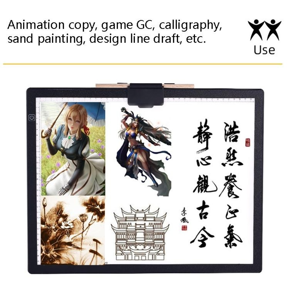 A3 LED Light Pad Tracing Light Box with Magnetic Surface for Drawing Calligraphy & Art