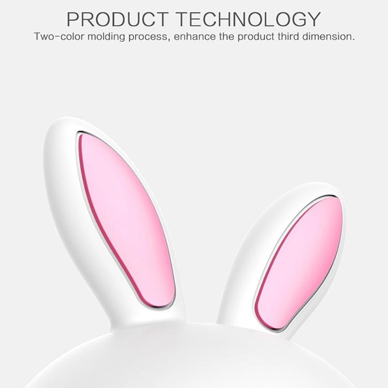 3D LED Rabbit Night Light Touch Control USB Rechargeable Lamp For Kids Bedroom Decor 9