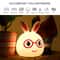 3D LED Rabbit Night Light Touch Control USB Rechargeable Lamp For Kids Bedroom Decor 13