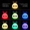 3D LED Rabbit Night Light Touch Control USB Rechargeable Lamp For Kids Bedroom Decor 5