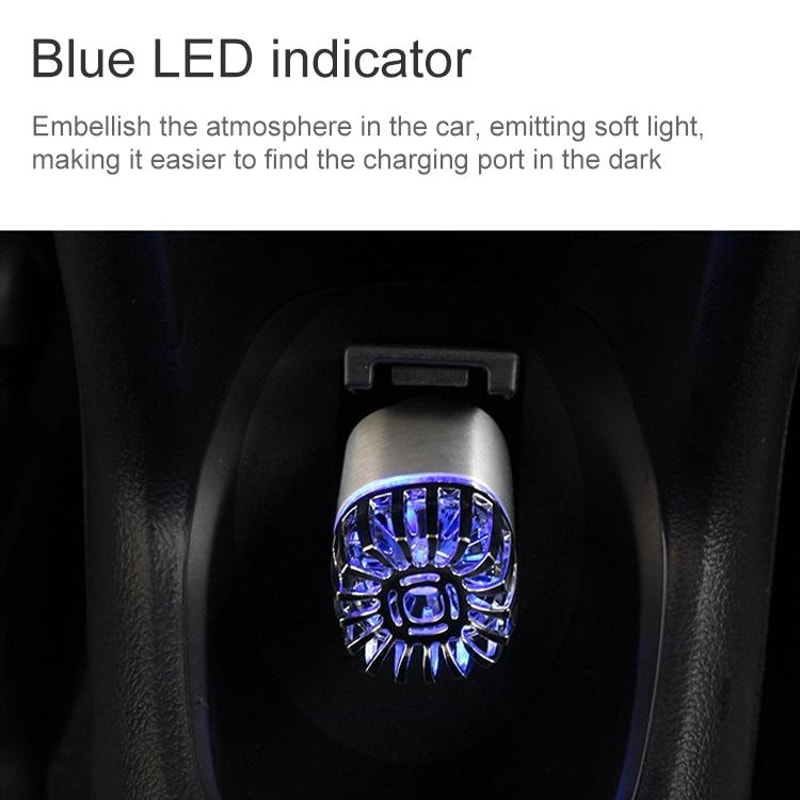 2in1 Car Air Purifier And Humidifier With Dual USB Charger And Aromatherapy Diffuser 4