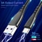 3A Fast Charging USB C Spring Cable Compact Retractable Type C Data Cable 4