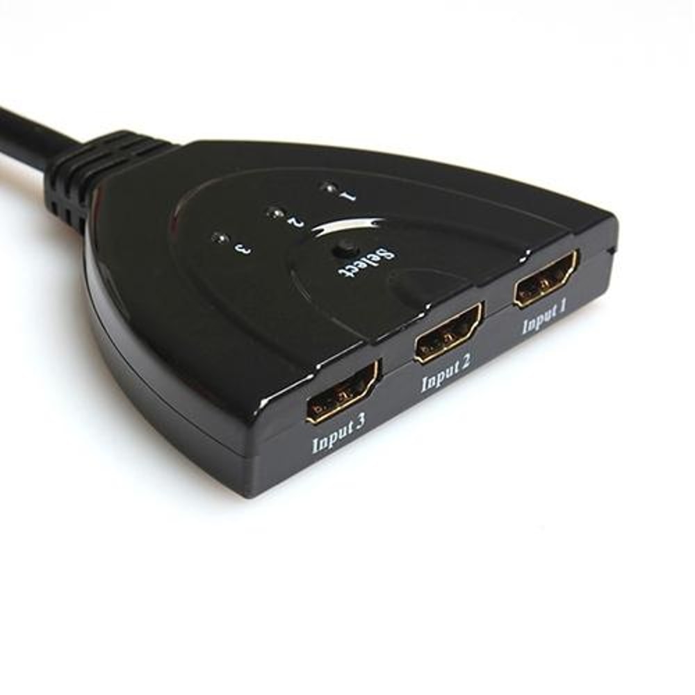Switcher Pigtail HDMI Selector Switch Box For Multiple Devices 3