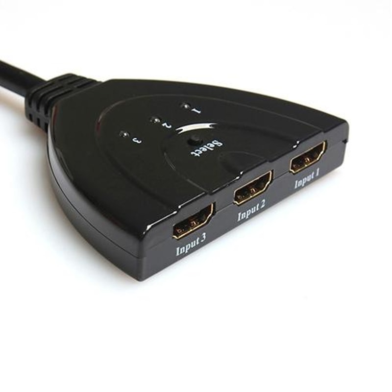 Switcher Pigtail HDMI Selector Switch Box For Multiple Devices 3