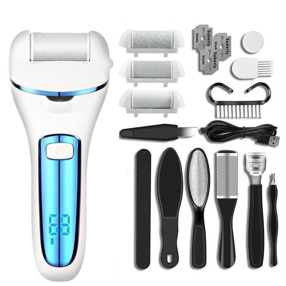 Electric Foot Grinder USB Pedicure Device Callus Remover with Digital Display