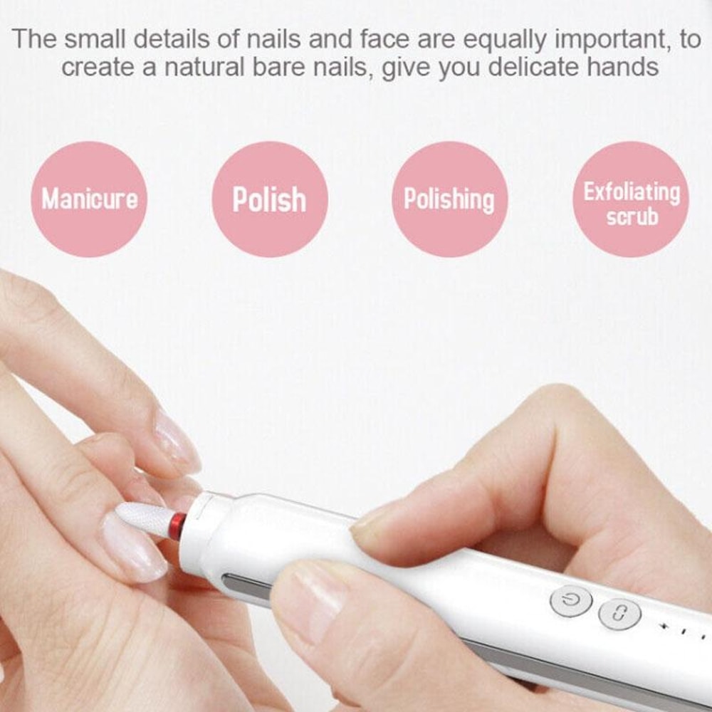 Rechargeable Nail Drill Machine With LED Light Professional Nail Drill Set For Home And Salon Use 4