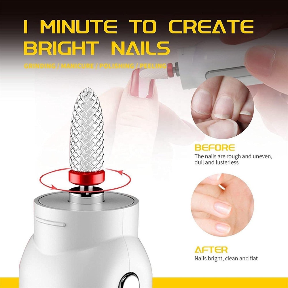 Rechargeable Nail Drill Machine With LED Light Professional Nail Drill Set For Home And Salon Use 6