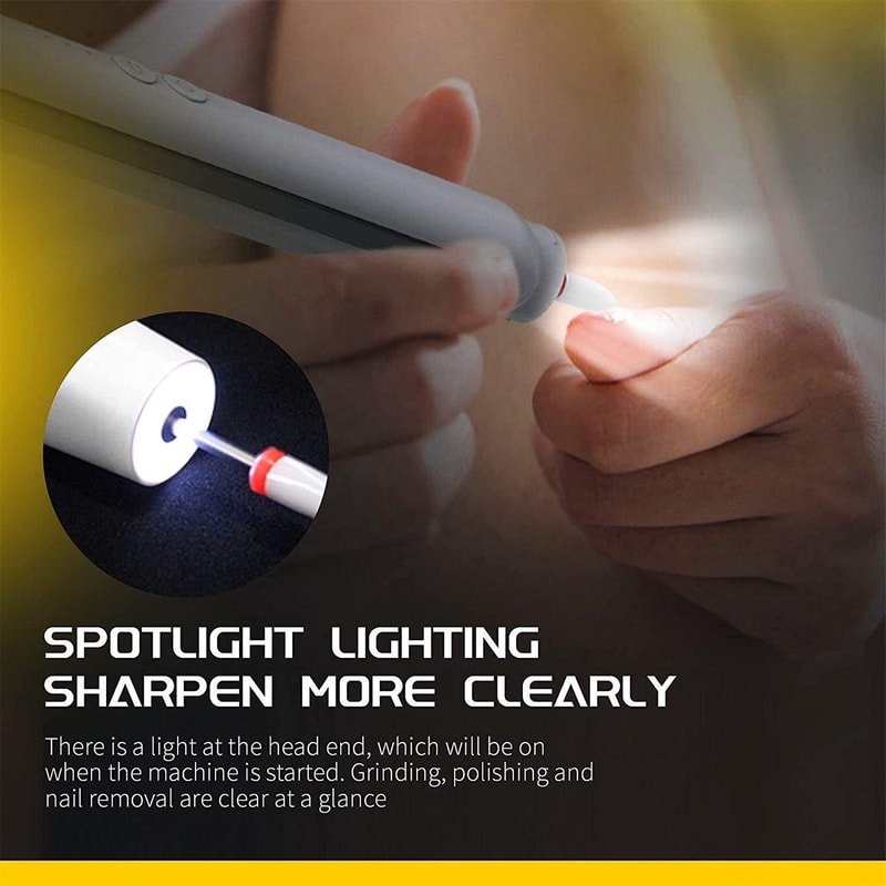 Rechargeable Nail Drill Machine With LED Light Professional Nail Drill Set For Home And Salon Use 8