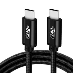 240w usb c fast charging cable braided type c to type c cable for high speed power & data transfer