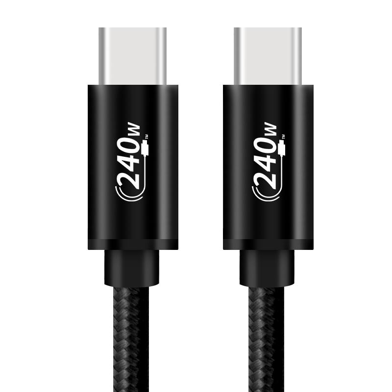 240W USB C Fast Charging Cable Braided Type C To Type C Cable For High Speed Power Data Transfer 9