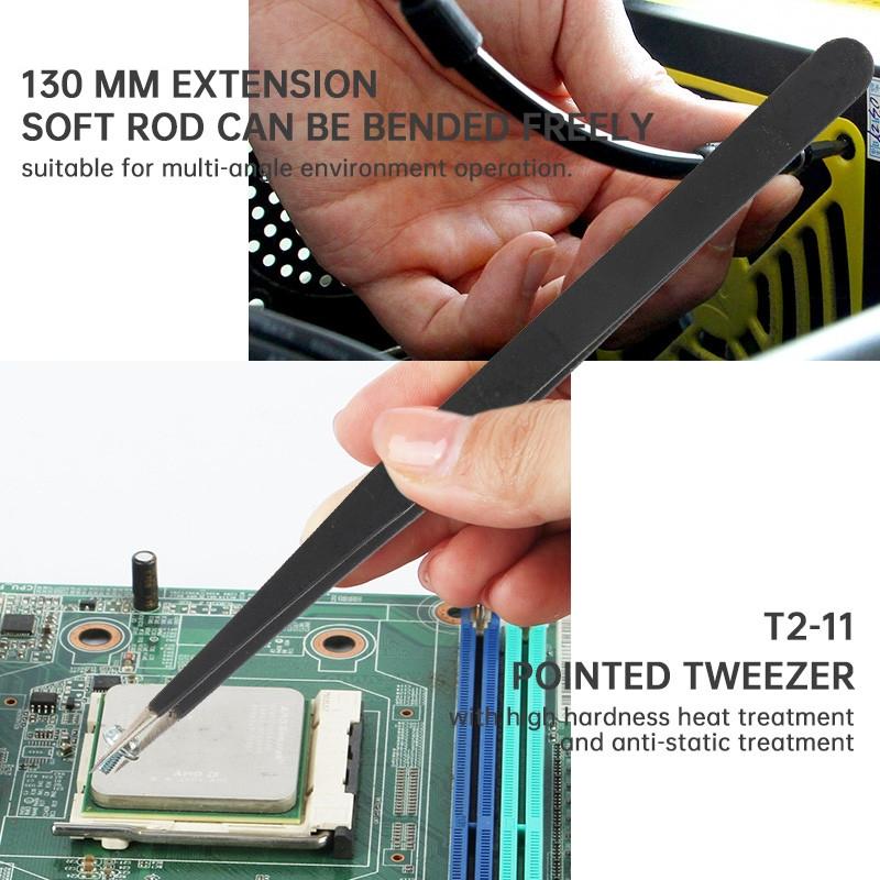 Precision Screwdriver Set with Extension Rod Magnetic Multi Bit Repair Toolkit