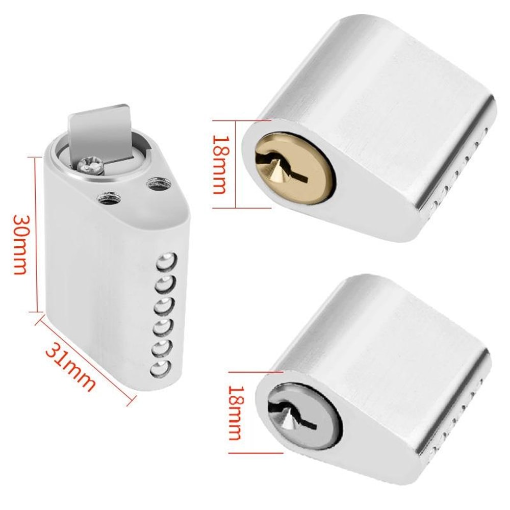 Fire Door Lock Cylinder With Key Durable Anti Pick Security Door Latch Core 2