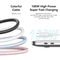 100W Type C Fast Charging Cable With LED Indicator Braided USB C Data Cable 2
