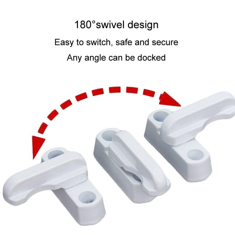 T-Type Window Lock Security Anti Theft Child Safety Restror for Doors & Windows