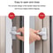 T-Type Window Lock Security Anti Theft Child Safety Restror for Doors & Windows