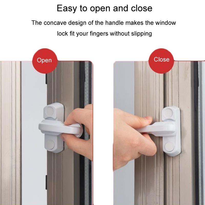T-Type Window Lock Security Anti Theft Child Safety Restror for Doors & Windows