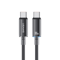 100W Type C Fast Charging Cable With LED Indicator Braided USB C Data Cable 8