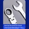 Dual Drive Ratchet Wrench Set 8-19mm Quick Release Non Slip Socket Spanner