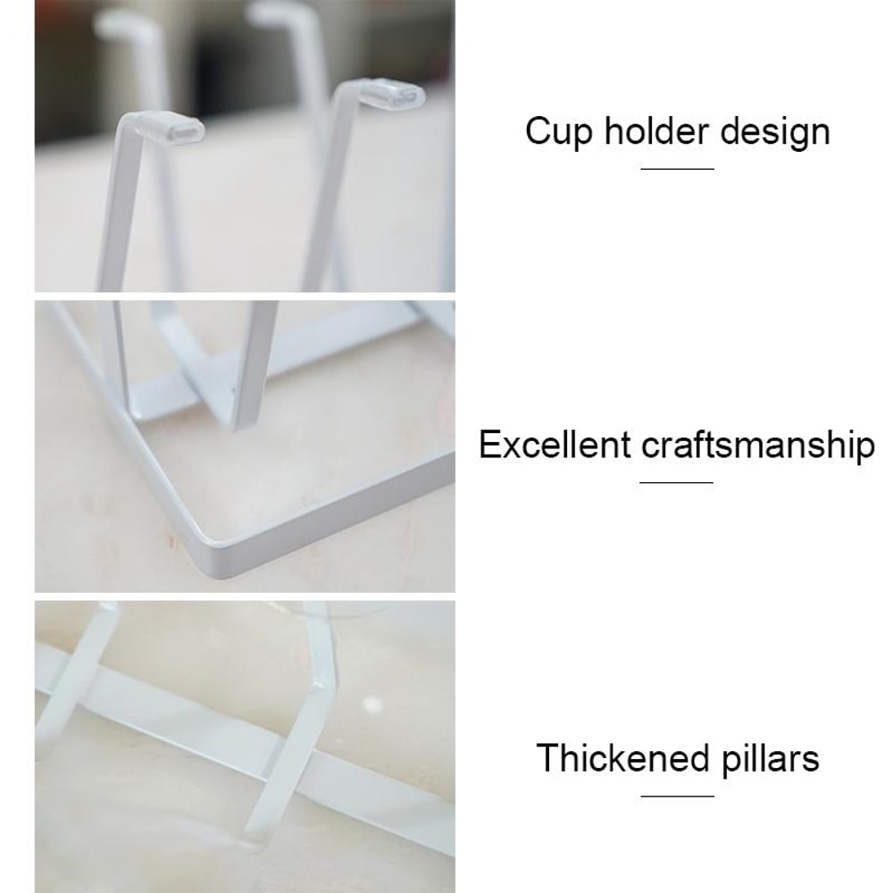 Iron Cup Holder Rack Upside Down Cup Rack Kitchen Cup Organizer 5