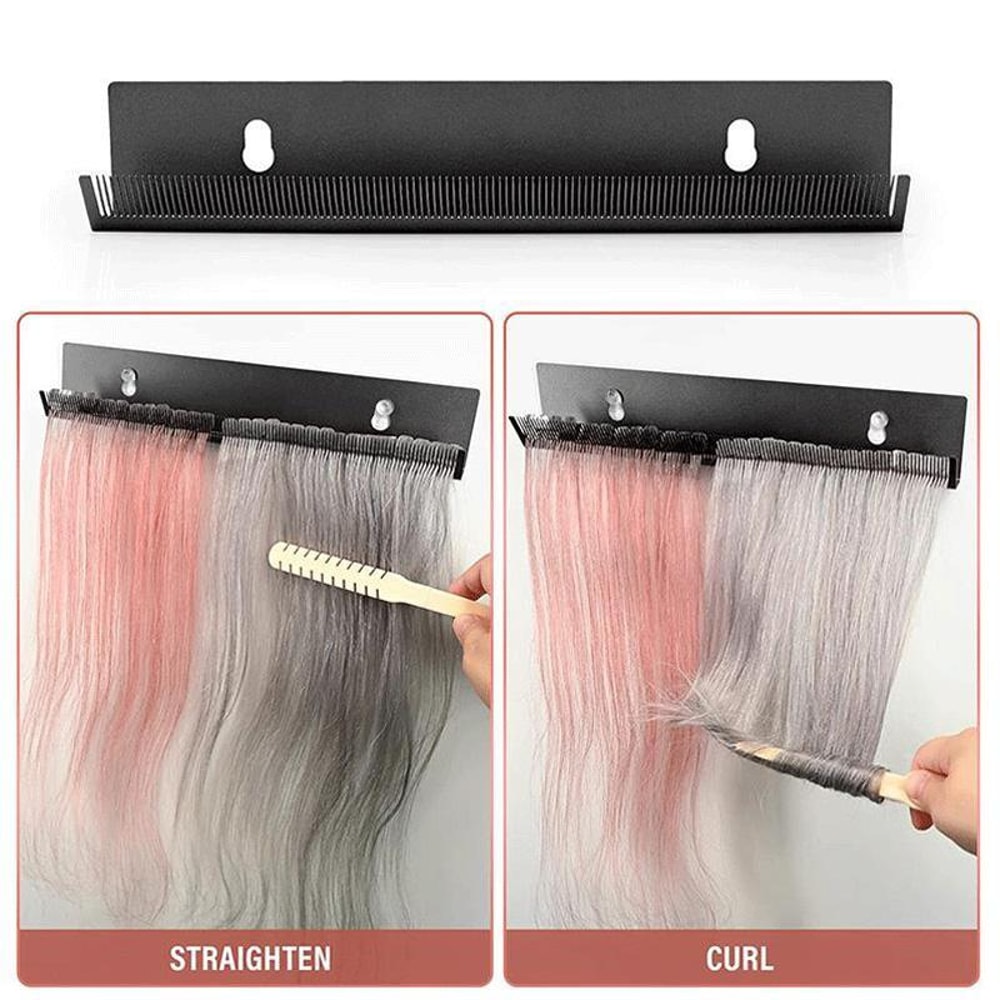Metal Wall Mounted Wig Display Stand & Hair Extension Holder, Wig Storage Rack for Styling & Organization