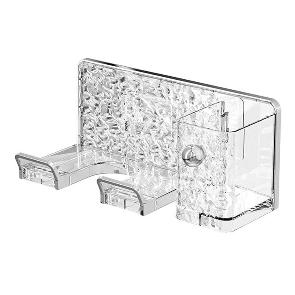 Wall Mounted Hair Dryer Holder No Drill Bathroom Organizer Rack 0