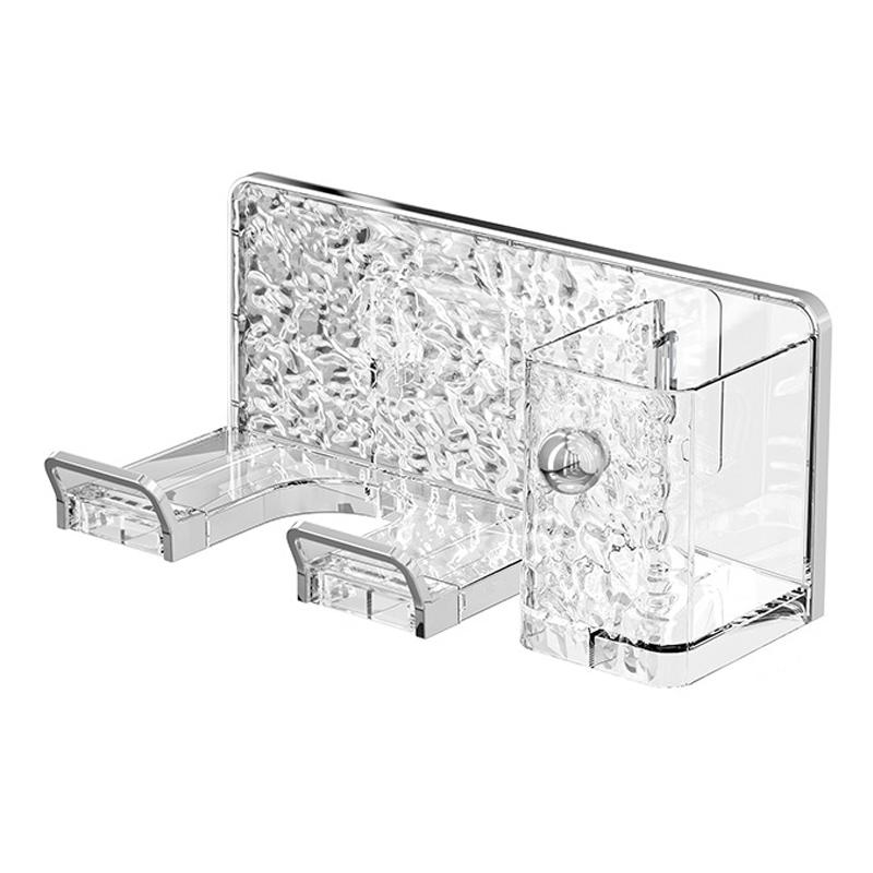 Wall Mounted Hair Dryer Holder No Drill Bathroom Organizer Rack 0