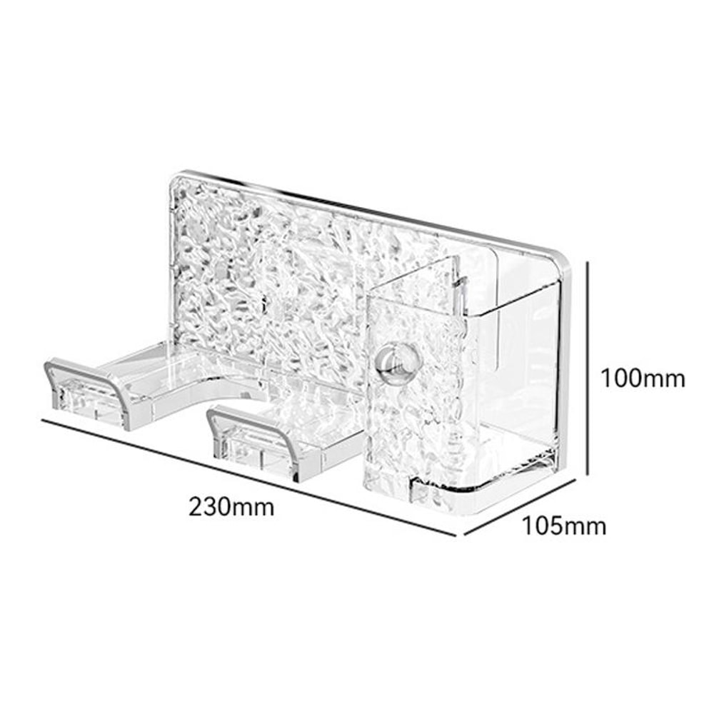 Wall Mounted Hair Dryer Holder No Drill Bathroom Organizer Rack 2