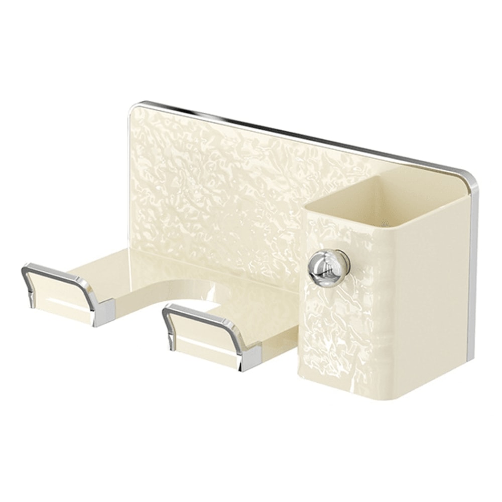 Wall Mounted Hair Dryer Holder No Drill Bathroom Organizer Rack 9