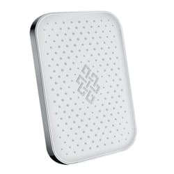 square rain shower head pressurized overhead shower head white