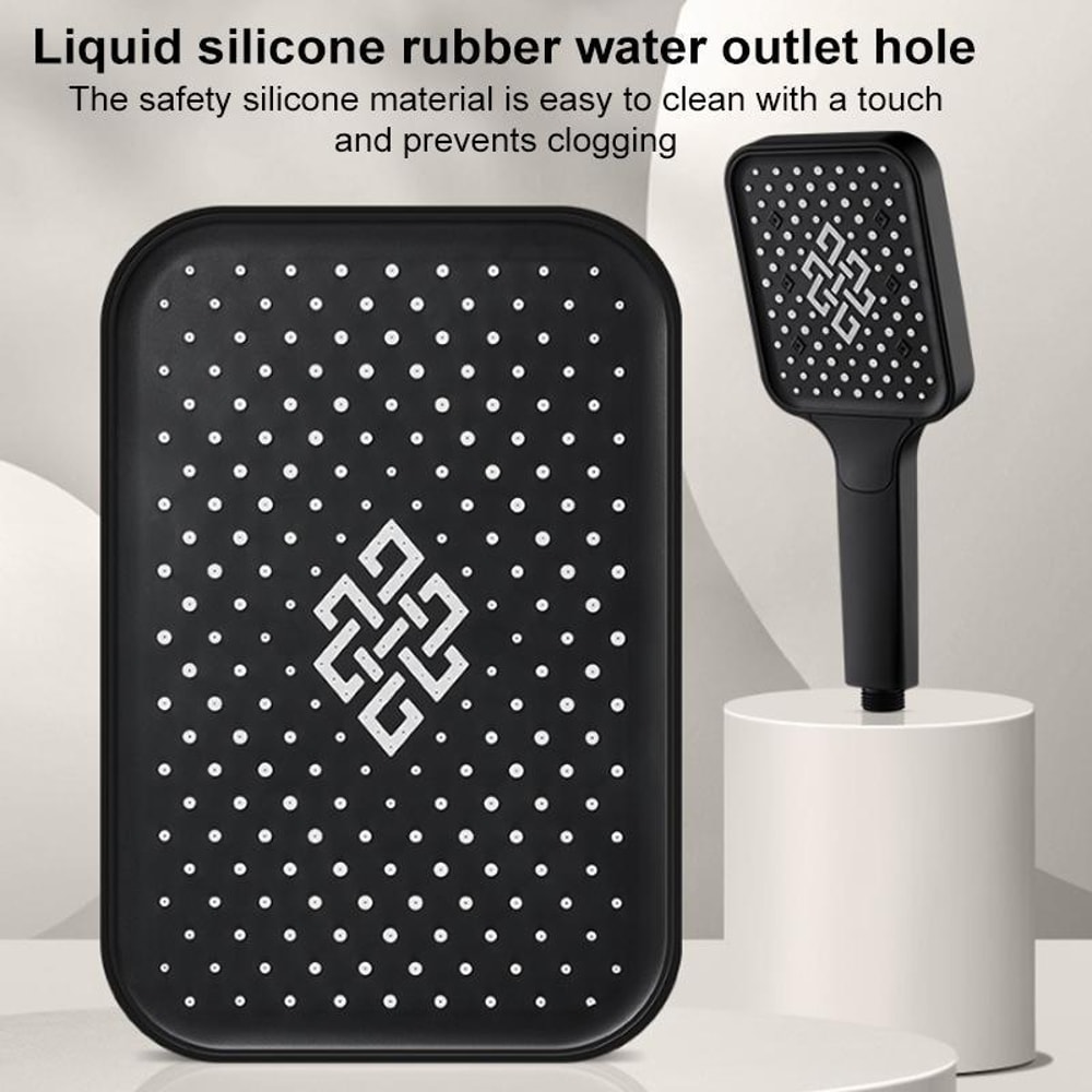 Square Rain Shower Head Pressurized Overhead Shower Head White