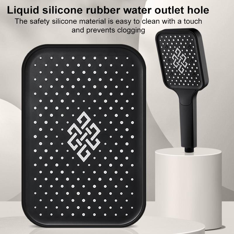 Square Rain Shower Head Pressurized Overhead Shower Head White