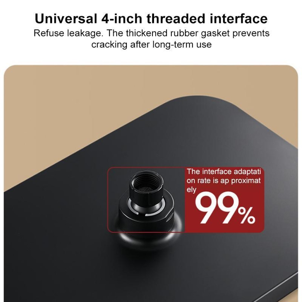 Square Rain Shower Head Pressurized Overhead Shower Head White