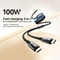 Magnetic 100W USB C To Dual USB C Fast Charging Cable Braided Sync Cable 5