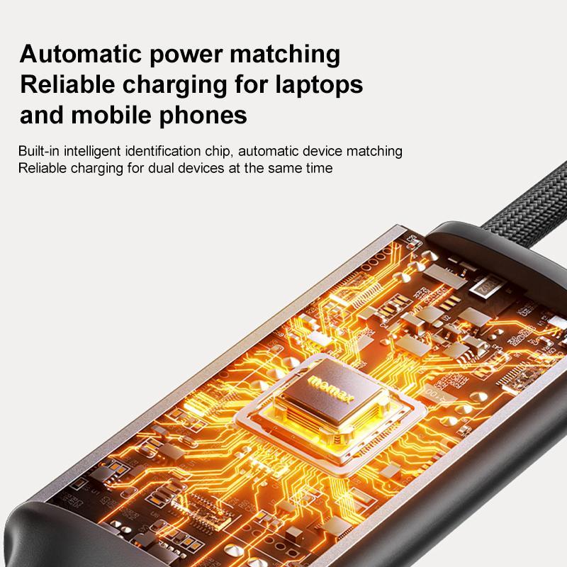 Magnetic 100W USB C To Dual USB C Fast Charging Cable Braided Sync Cable 2