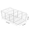 Four-Compartment Clear Storage Box Desktop Organizer with Removable Dividers